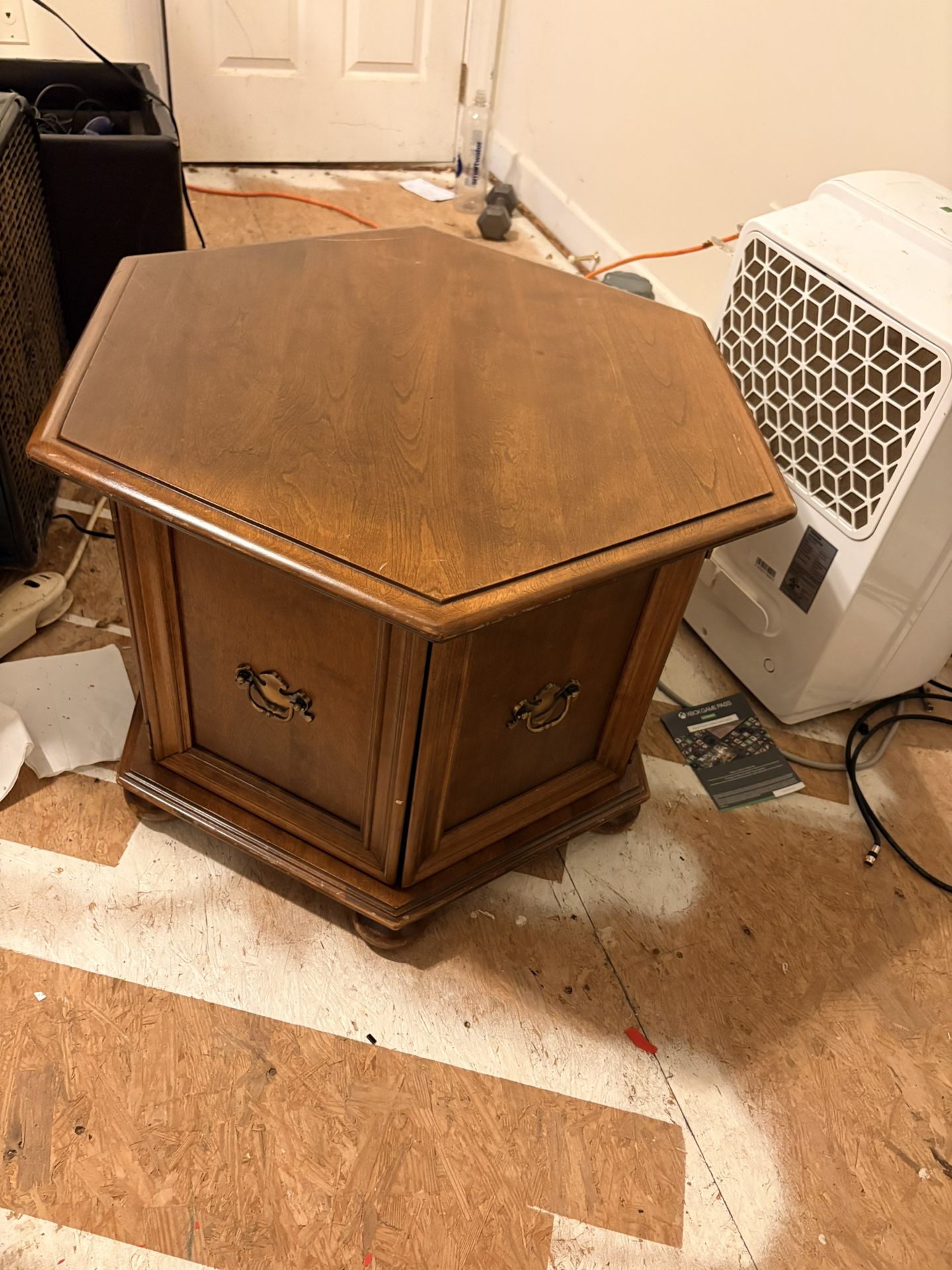 Hexagon End Table/Storage