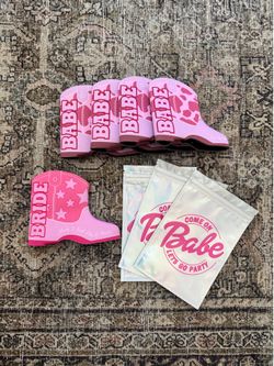 Bachelorette Party Favor Set - Boot Koozies and Bags
