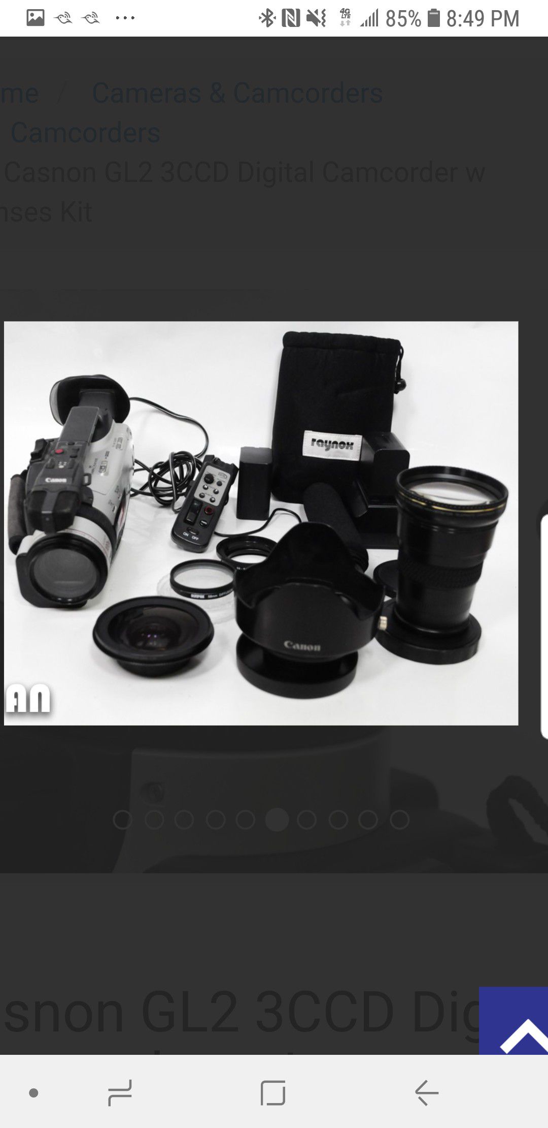 Canon GL2 3CCD Digital Camcorder w Lenses Kit