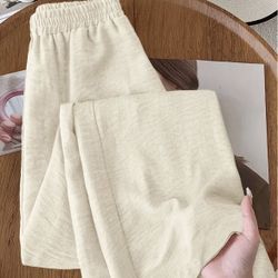 Women'S Elegant Wide-Leg Pants, light cream, new. Size L