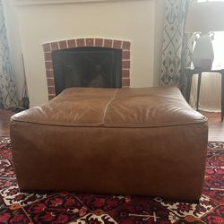 Leather Ottoman Coffee Table 