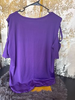 Purple Cold Shoulder Top
