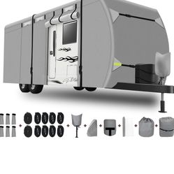 Upgraded 300D Oxford Travel Trailer RV Cover 16-18ft