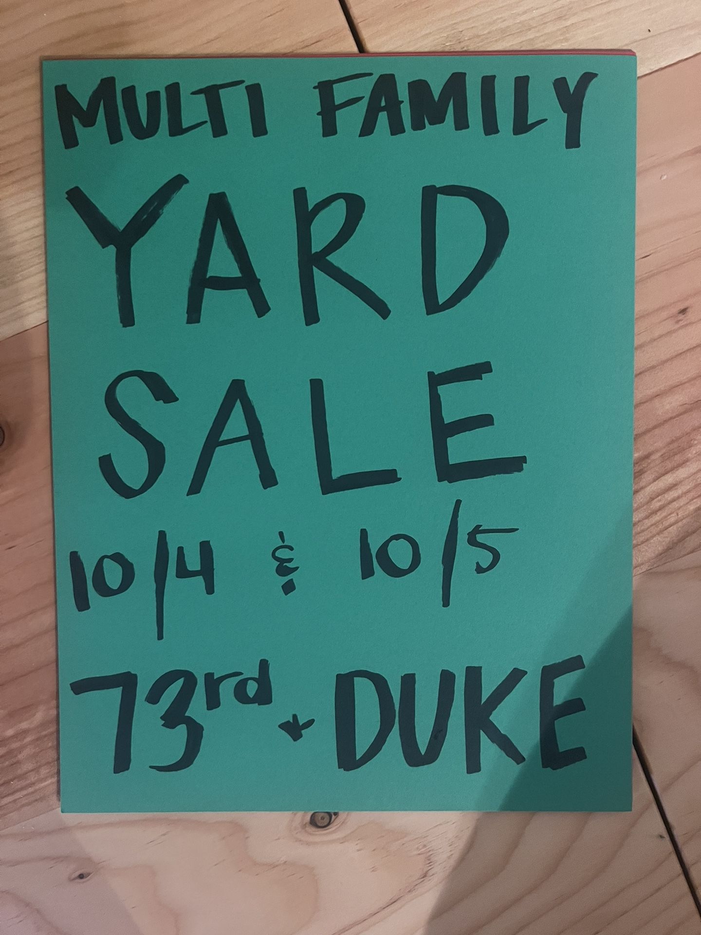 YARD SALE - 10/4 & 10/5