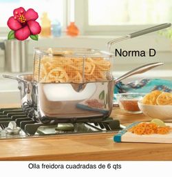 Olla freidora cuadrada de 6 qts nueva en su caja precio fijo. 🌺 princess house 🌺
