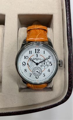 Men’s Bobby Jones Watch Orange Leather Band