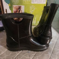 Ugg Black Rain Boots Kids Size 11