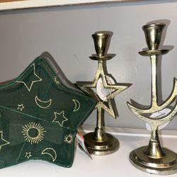 Moon & Stars Candle Holder 