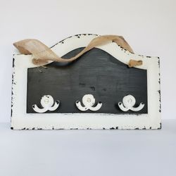 Chalkboard Wall Hanger With 3 Hooks