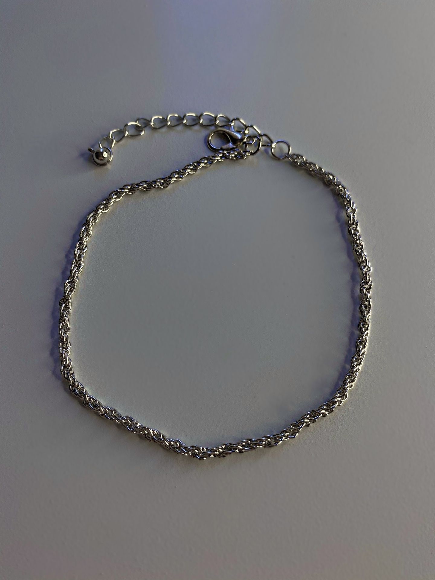 Silver anklet