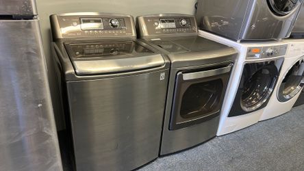 Lg top load washer and ((gas)) dryer set