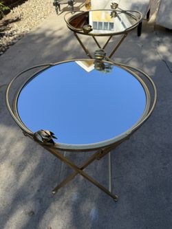Set Of 2 Beautiful Side Table Gold Color 