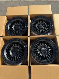 KMC KM554 AZTEC 6x5.5 and 6x135 17” Double Black Wheels