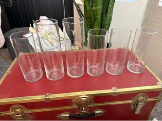 Glass cylinder vases