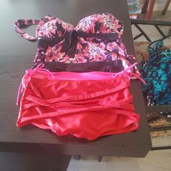 Womens Tankini Suit 3 Bottoms
