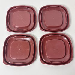 4 Rubbermaid 4” square red EASY FIND replacement lids only 7J58 for Sale in  Albany, OR - OfferUp