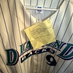 Vintage Arizona Diamondbacks Matt Williams Signed #9 Jersey Russell Athletic MLB