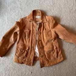 Women's Banana Republic Leather Jacket Size Medium Coat