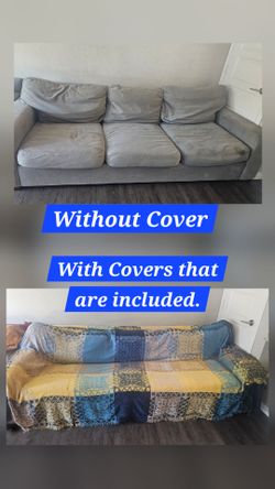 Gray Denim SOFA and Oversized Chair for sale