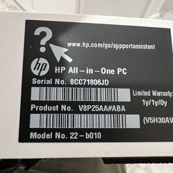 Hp All In One 22- b010. - Mother Board With AMD CPU $ 75