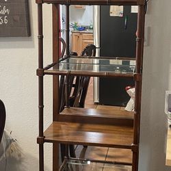 mahogany display shelf