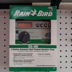 Rain Bird 6 Station Automatic Dual Program Sprinkler Timer