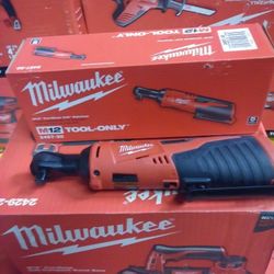 MILWAUKEE M12 RATCHET 3/8" IN. TOOL ONLY $110