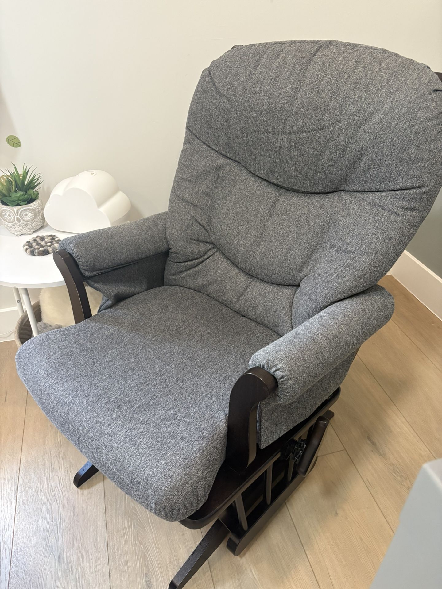 Authentic Beautiful Dutailier Rocker/Glider With Ottoman