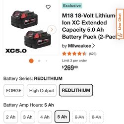 Milwaukee Batteries 2pk