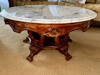 Solid Genuine Mahogany Wood Victorian Table
