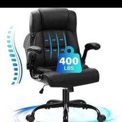 Computer Desk Chair High Back Executive Leather Chair Adjustable Task Chair Lumbar Back Support 8 Hours Heavy Duty