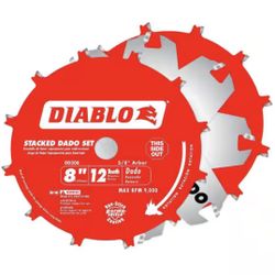 Diablo 8in. x 12-Teeth Carbide Stacked Dado Saw Blade Set