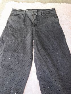 Wide leg Rhinestone jeans
