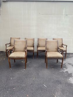 6 Brown Dining Chairs
