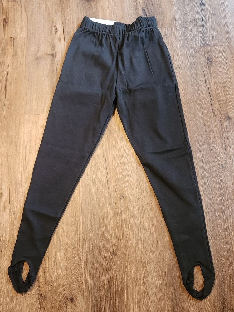 Women's 90's Petite Black Stirrup Pants