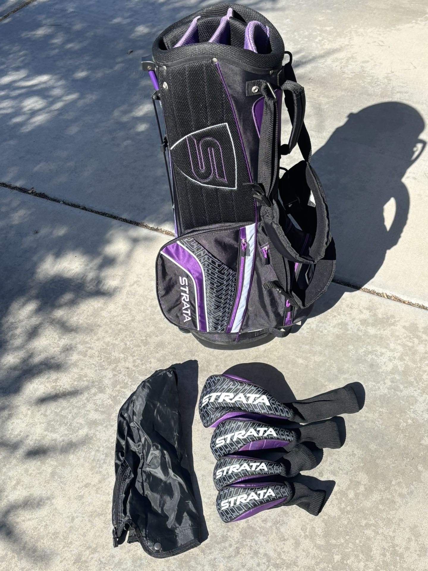 Callaway Strata Ladies, Golf Bag 7-Way Divider Had Covers And Rain Hood New