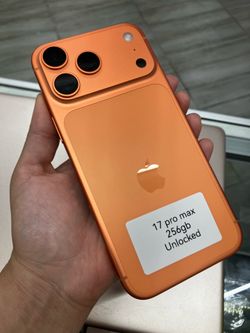 Orange iPhone 17 pro max unlocked cash or $50 down