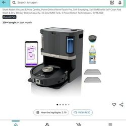 NEW Shark Powerdetect Nevertouch Pro