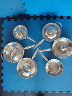 $100 firm, Yes, it's available. Kirkland signature stainless steel skillet, saute, saucepan set, 13 pieces, great condition, no 'forever chemicals'