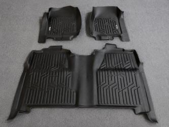 New YHTAUTO Automotive Floor Mats Compatible with 2007-2013 Chevy Silverado/GMC Sierra 1500, 2007-2014 Silverado/Sierra 2500HD/3500 HD (Crew Cab), TPE