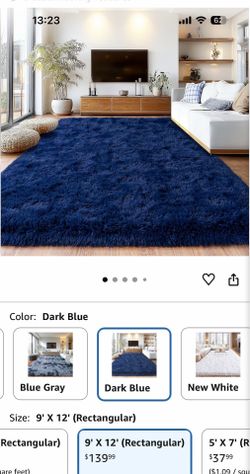 12x9 rectangle shaggy rug - very soft
