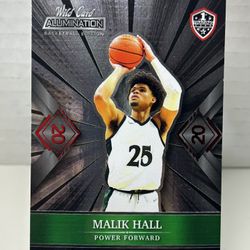 2021-22 Wild Card Alumination 1st trading card  Malik Hall  20/20 card