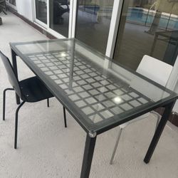 Glass top Table