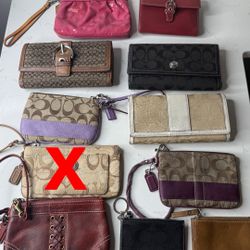Coach Wallets/wristlets $20-$60 Each