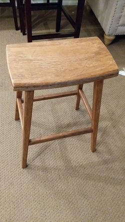 Solid wood stool