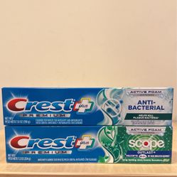 Large 7 oz Crest toothpaste: $2 each