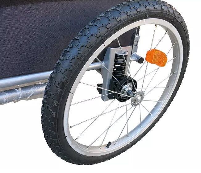 Booyah Large Pet Bike Trailer Dog Stroller & Jogger with Shocks MB