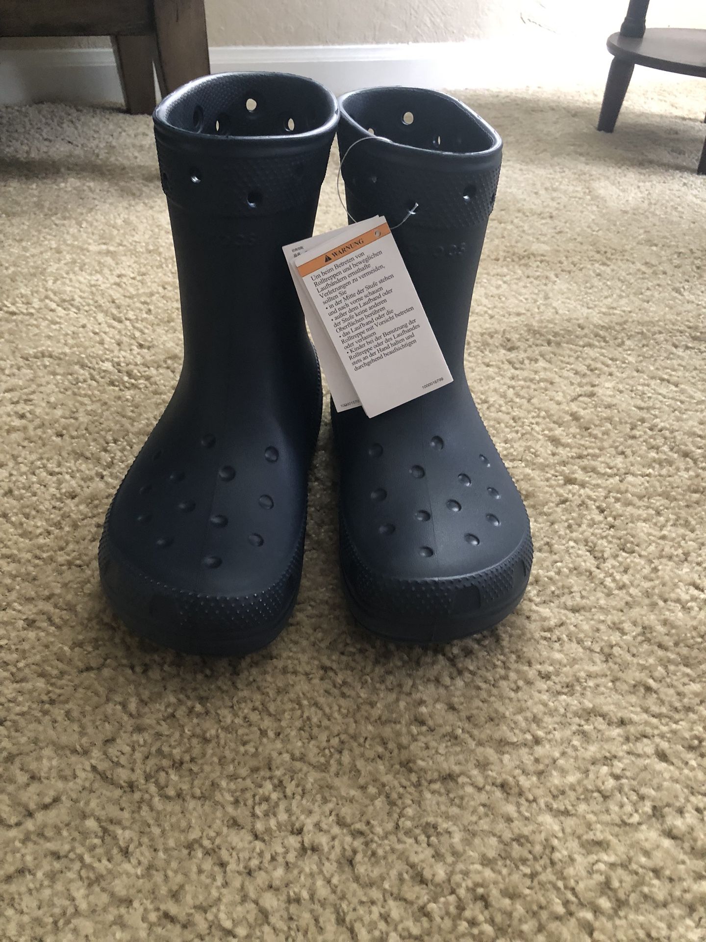 Brand New Blue Classic Crocs Rubber Rain Boots Unisex