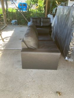 Black Leather Sofa