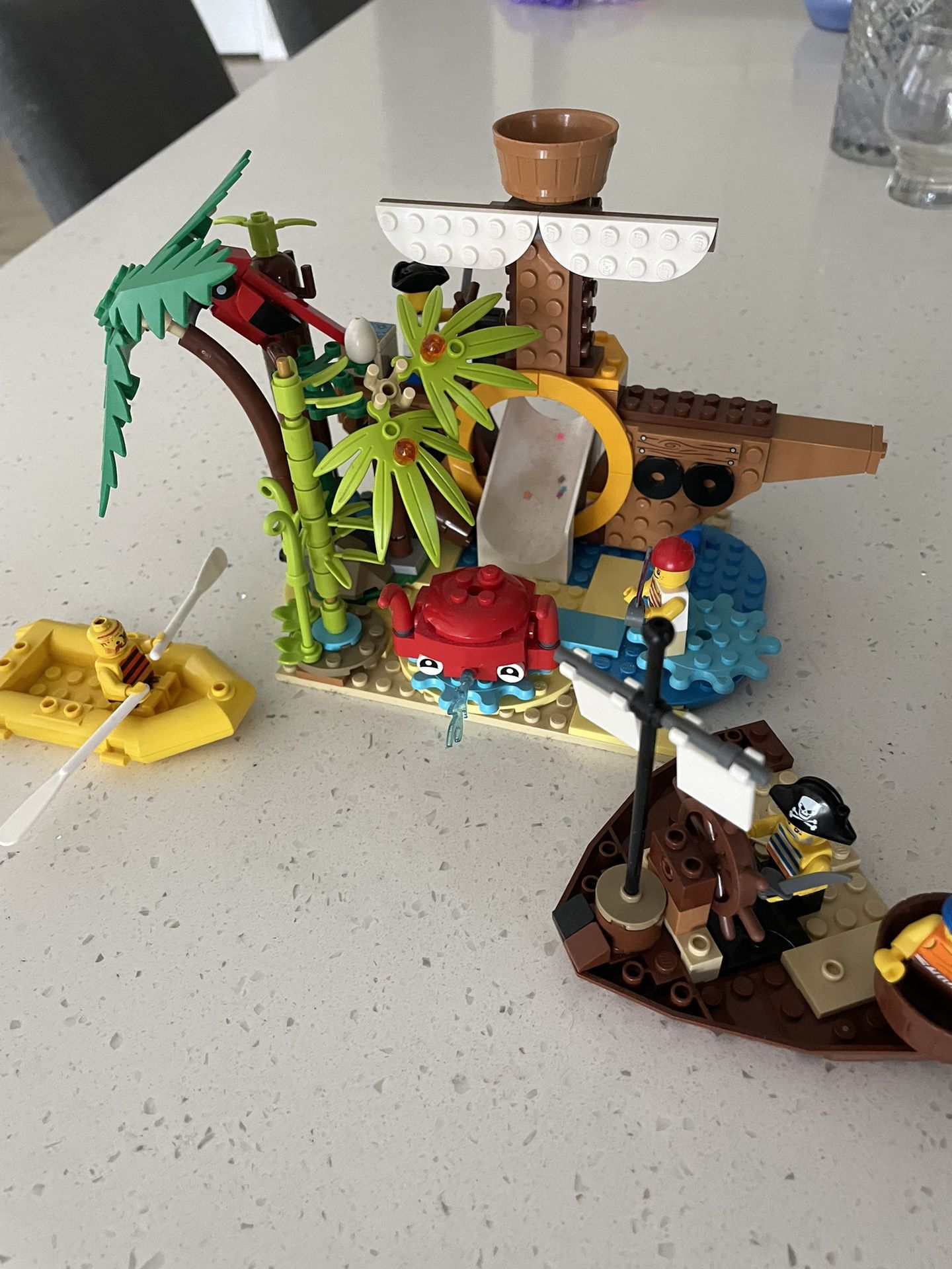 Pirate Ship And Beach Lego With Add Ons 40589